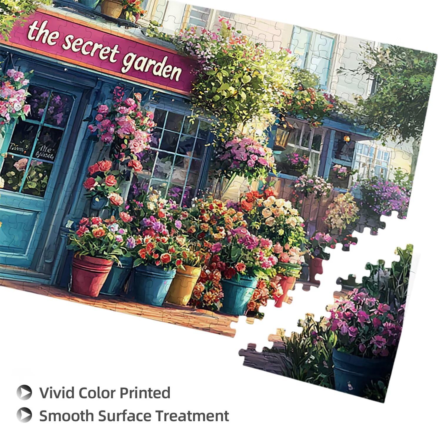 Puzzle de Madera para Adultos 1312 Piezas - Floristería, Obra de Arte de Juego de Rompecabezas para Adultos, Puzzle de Impresión de Alta Definición Multicolor, Pasatiempo Creativo Regalo b-410