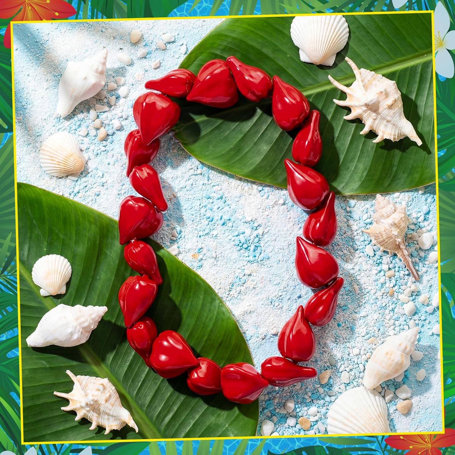 Daifunli Ula Fala Samoan Necklace Artificial Samoan Necklace Ula Fala Chief Lei Polynesia Traditional Wrestling Favor for Women Men
