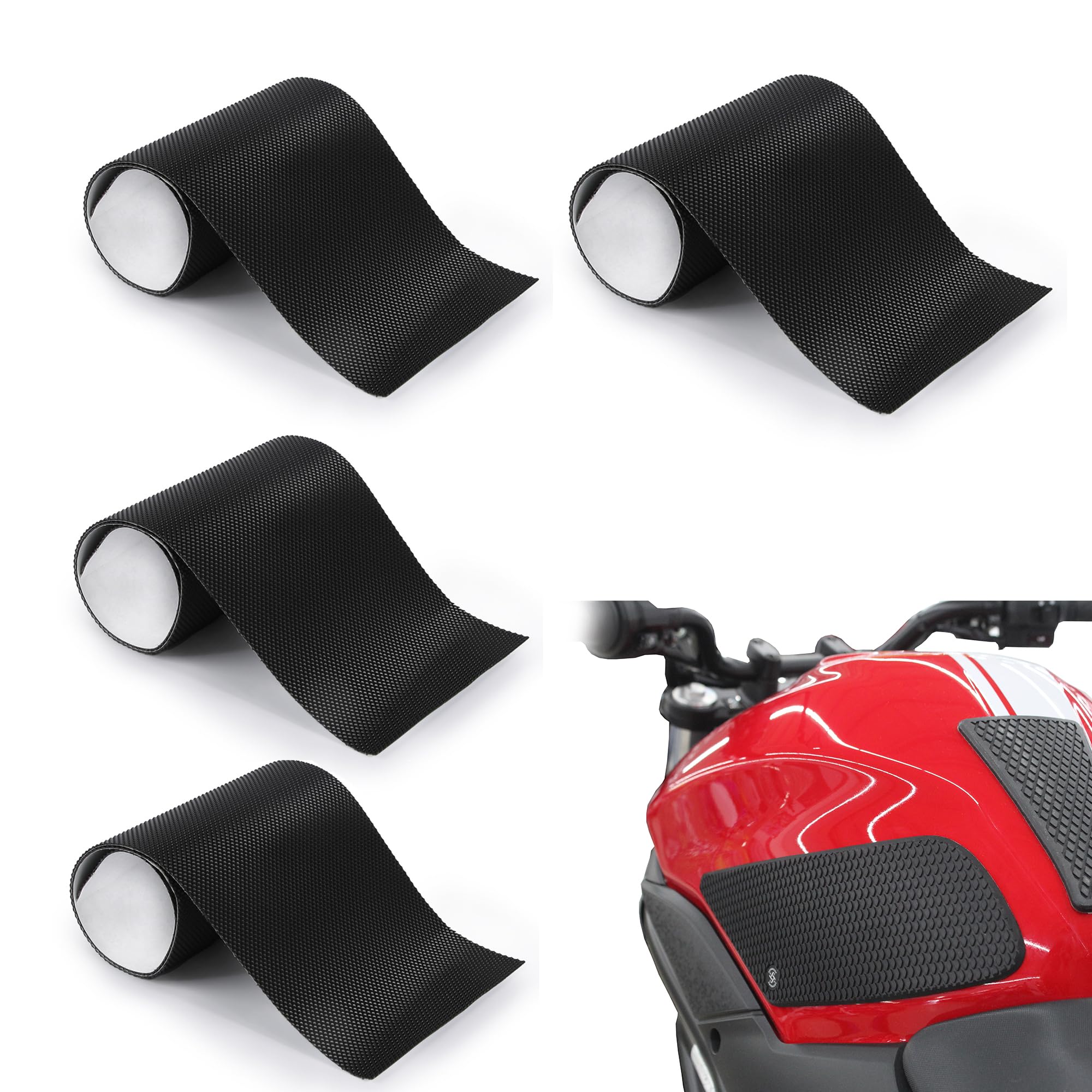 QIUMING® tankpad für motorrad motorrad tank pad Universell Tankschutz Tankaufkleber Carbon Motorradzubehör Rutschfest und geschnitten Schützen Sie Ihr Motorrad vor Reibung (Stil 1)