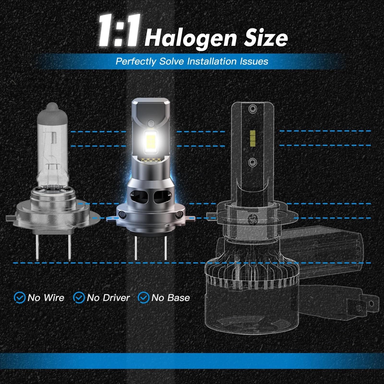 Żarówki halogenowe Żarówka LED Canbus H7 70W 12000LM Reflektor LED | Reflektory halogenowe Auto Dioda Lampa Turbo Bezprzewodowa 6000K 12V