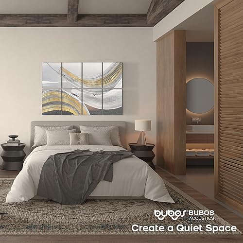 Miniatura 6 de BUBOS Paneles acústicos artísticos resistentes al sonido para pared, decorativos, autoadhesivos, para techo, oficina en casa, paquete de 8 paneles