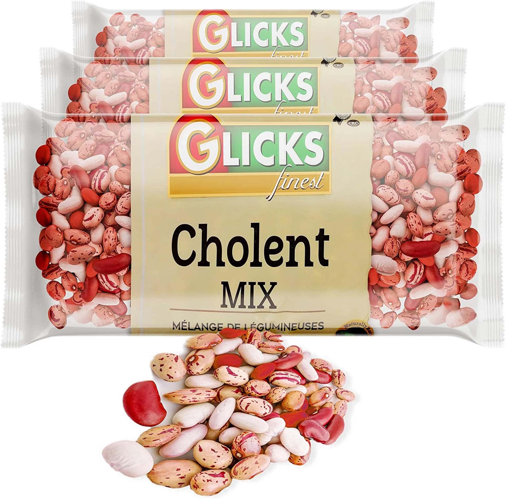 Glicks Cholent Mix Beans 16oz (3 Pack) | Also Perfect for Chili, Stews, and More