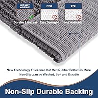 Vista 3 de FLOLEOPA Alfombras de baño de microfibra suave y esponjosa, tapetes de baño absorbentes, antideslizantes, lavables a máquina y de secado rápido