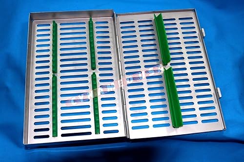 Miniatura 7 de 2 bandeja dental inoxidable alemana de la caja del estante del casete de la esterilización de la autoclave para 20 instrumentos