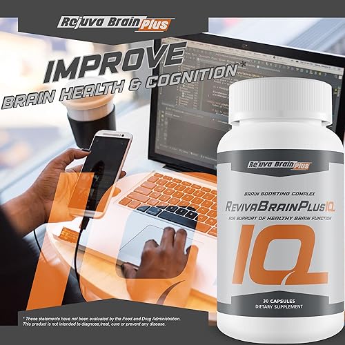 Miniatura 5 de Reviva Brain Plus IQ - Apoya la función cerebral saludable - Complejo de refuerzo cerebral Ultra Blend formulado con alfa-GPC, vitamina B6, niacina,