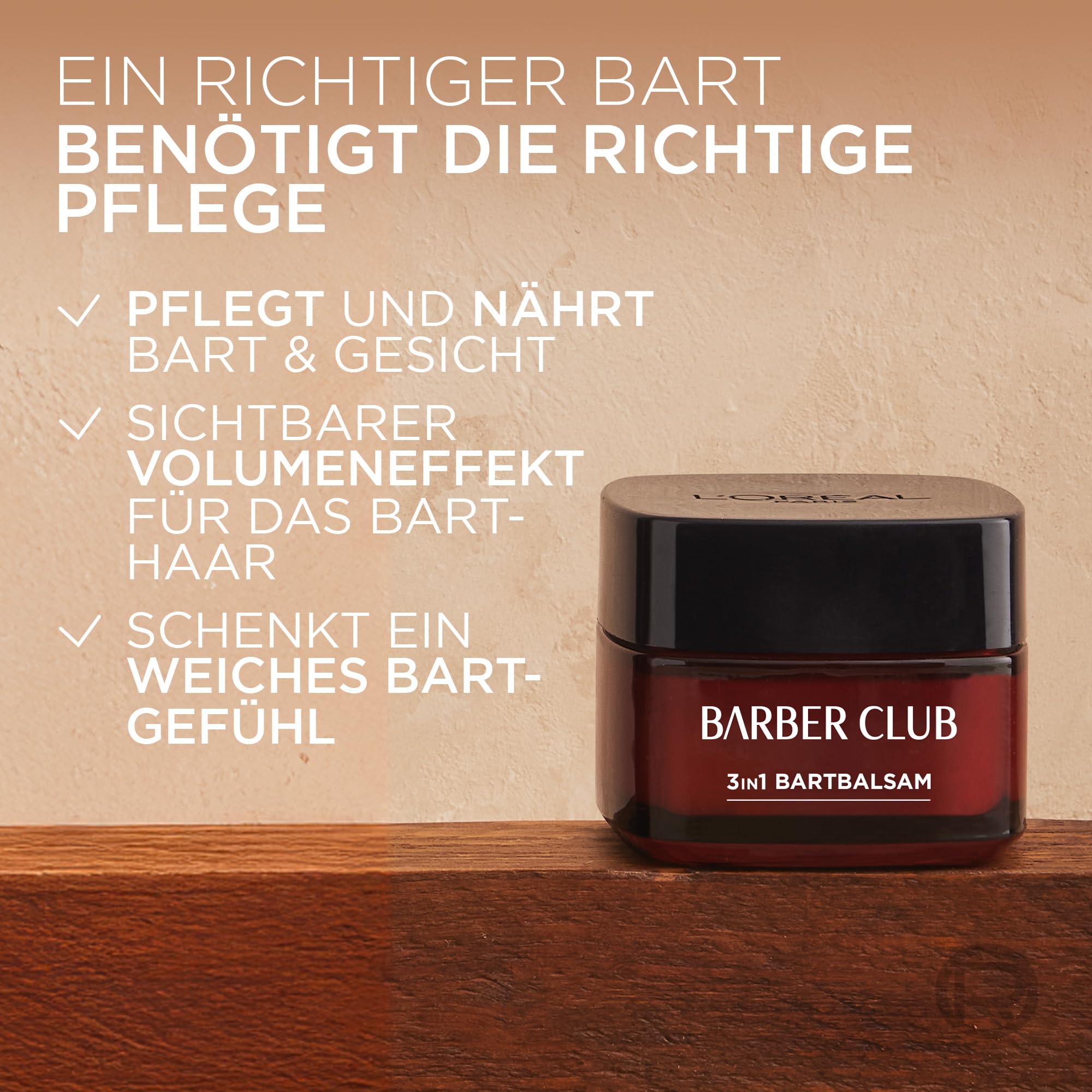 L'Oréal Men Expert Barber-Geschenk-Set für Männer, Geschenkset mit Bartshampoo, Bartbalsam, Bartöl, Pomade & Bartkamm, Barber Club, 1 x 30 ml, 1 x 200 ml, 1 x 75ml, 1 x 50ml