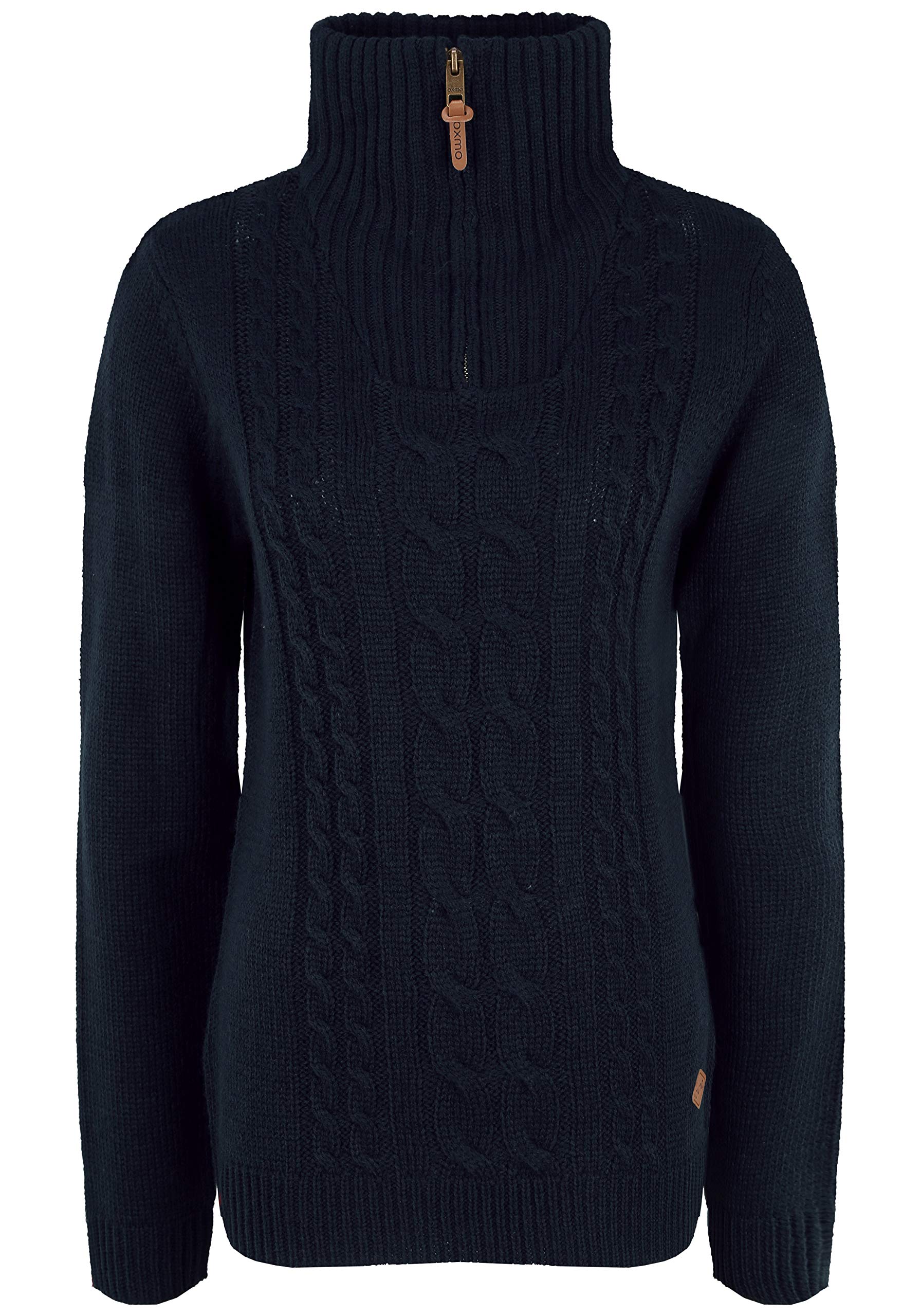 OXMO OXCarry Damen Strickpullover Troyer Grobstrick Pullover