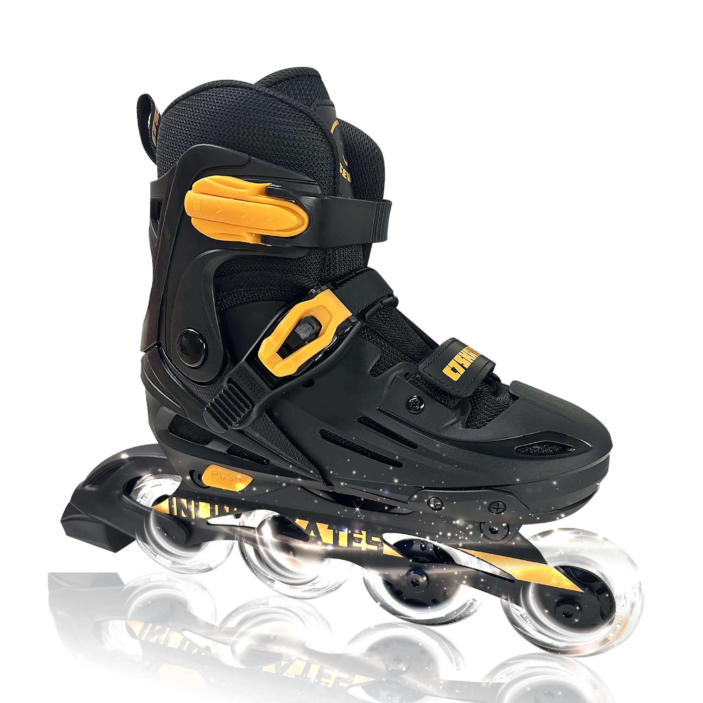 Eliiti Adjustable Kids Inline Skates - Digital Camouflage Green | Size Small US 13.5J-3 | Buy