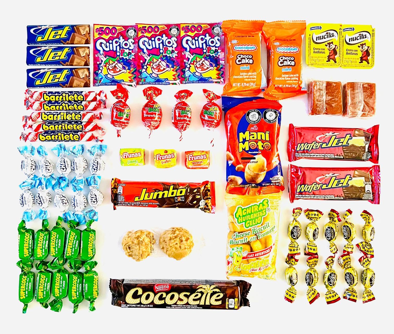 Generic CAJA DE DULCES Y GOLOSINAS VARIADAS DE COLOMBIA PAQUETE VARIADO DE DULCES COLOMBIANOS PARA SNACK COMBO SNACKS COLOMBIANOS PARA REGALOS, LONCHERA, APERITIVOS