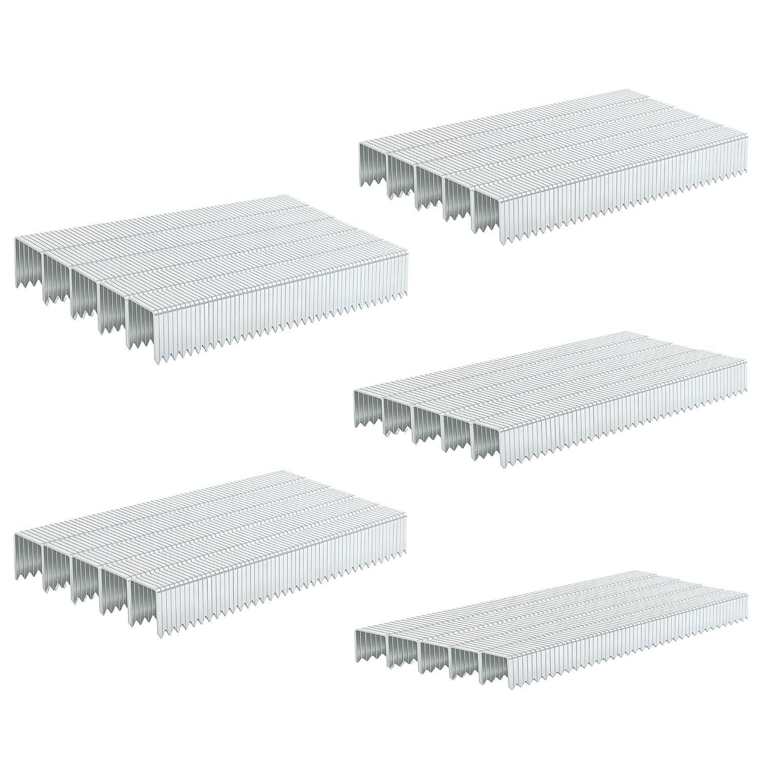 HW HAMWOO 20 Guage Galvanized T/50 Staples,5 Sizes Assorted Size Project Pack for Staple Gun or T-50 Stapler (1/4"+5/16"+3/8"+1/2"+9/16",6000 pcs)