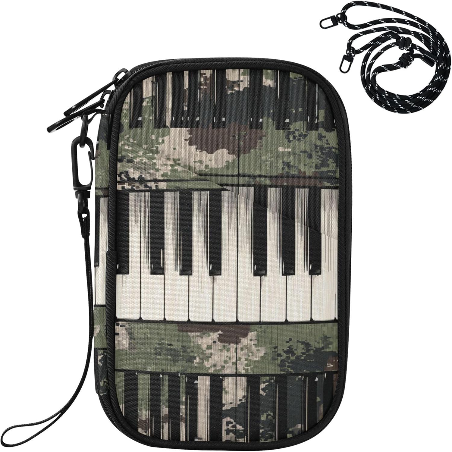 Piano Hunting Music Funny Family Travel Wallet Passport Holder