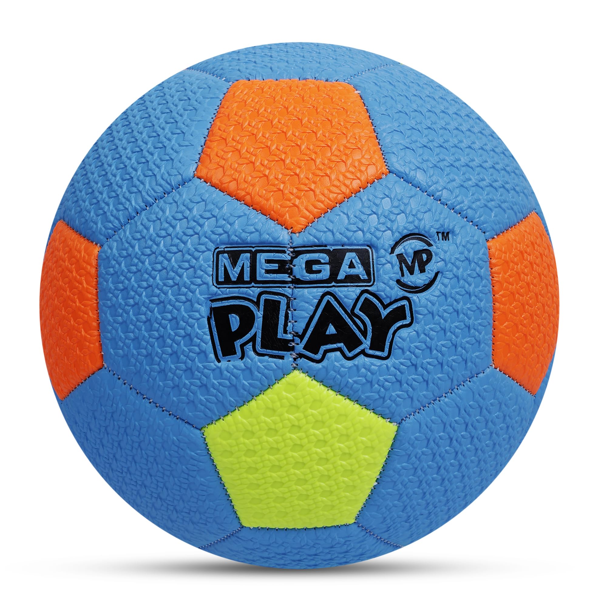 Neon Football Size 3 for Kids, Inflatable Soft PU Soccer Ball, 3D Embossed, Machine Stitched Training Football for Indoor & Outdoor Play (Blue)-image-49