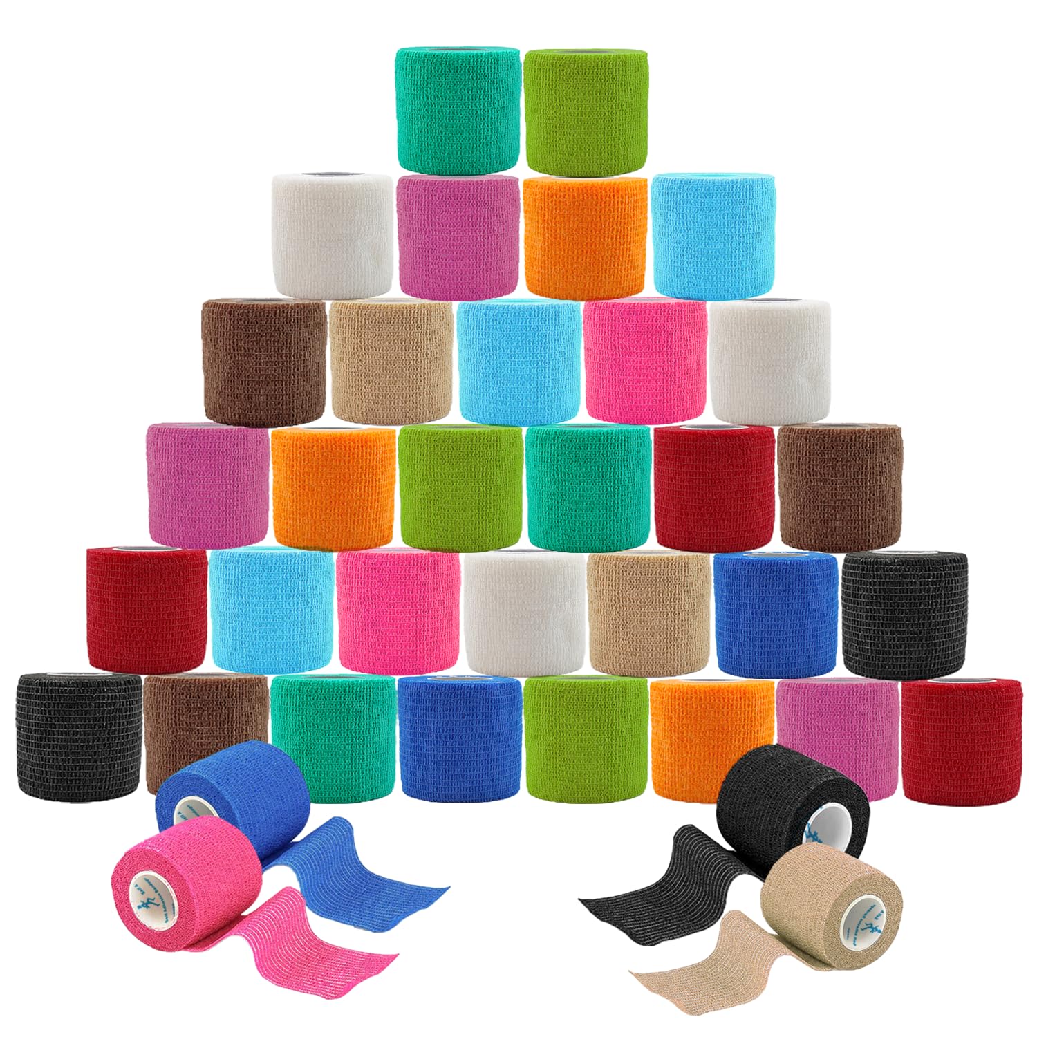 ANAMPION Selbstklebender Verband, 5cmx4.5m Elastische Binde Bandage | Non-Woven Selbsthaftende Bandage für Mensch&Tier, Fixierbinde Haftbandage Selbstklebend für Sprunggelenke Schwellung,Sport