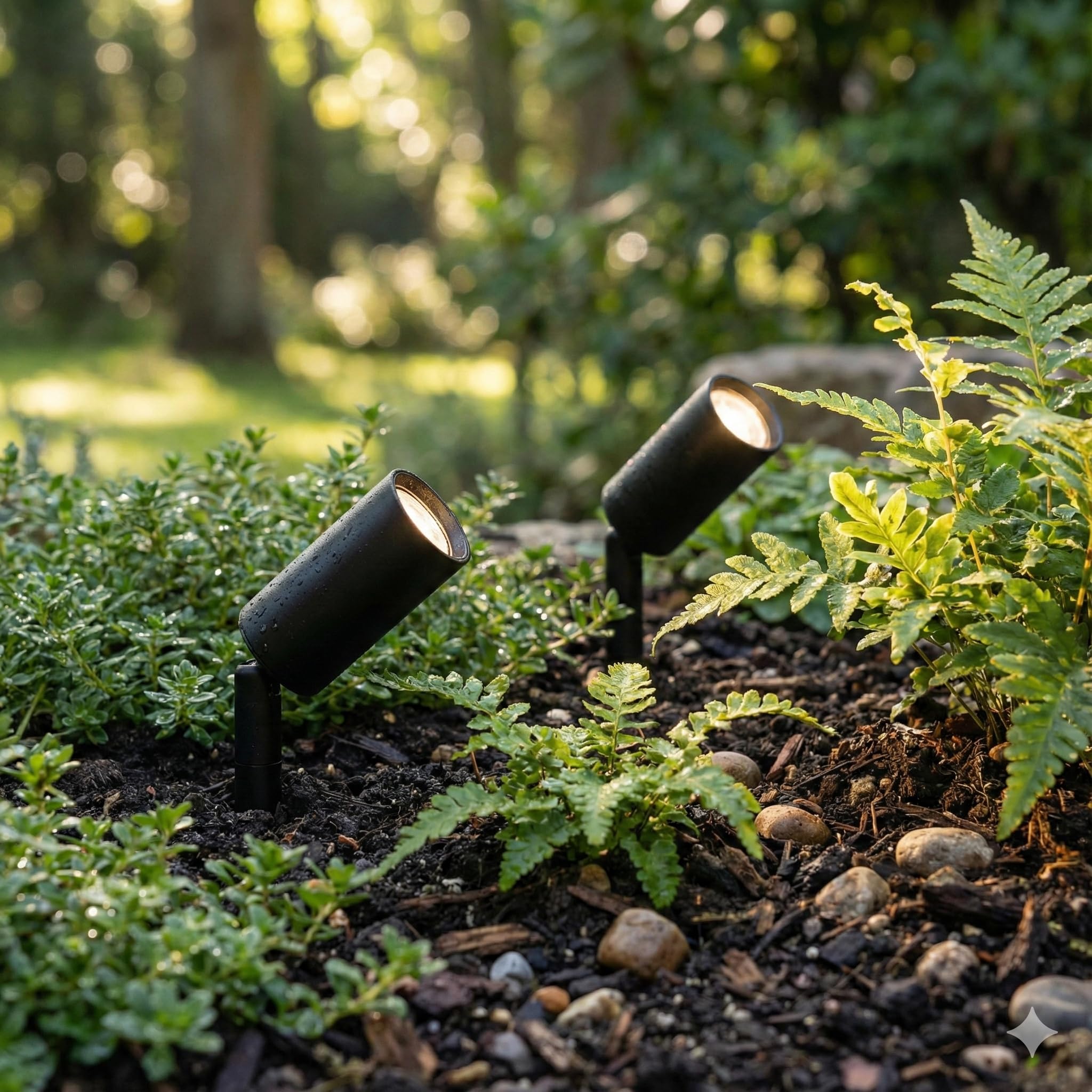 SolarCentre® Juno Outdoor Solar USB Micro Spotlights - Set of 2