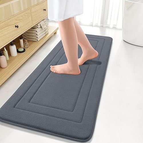 Miniatura 202 de Arotive Tapete de baño de espuma viscoelástica de 30 x 20 pulgadas, ultra suave y absorbente, lavable a máquina, cómodo tapete de baño para suelo