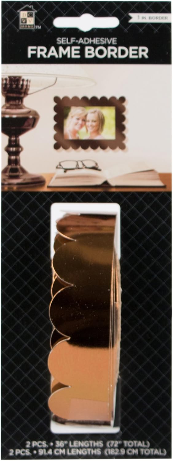 DCWV Self Adhesive Frame Border, Brown Scallop