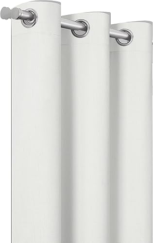 Miniatura 5 de Eclipse Pembroke - Cortinas de lino sintético con ojales, 100 % opacas, 54 pulgadas de largo x 42 pulgadas de ancho, cortinas con aislamiento