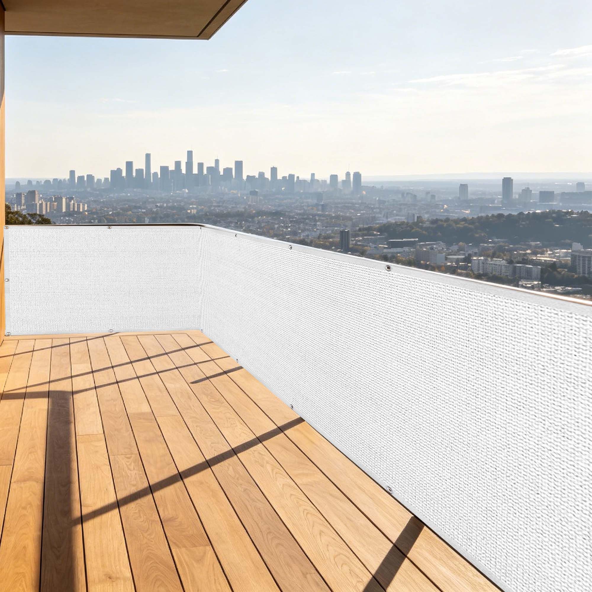 Filet solaire respirant et résistant blanc 1.5 x 3.6 m pour couper le soleil