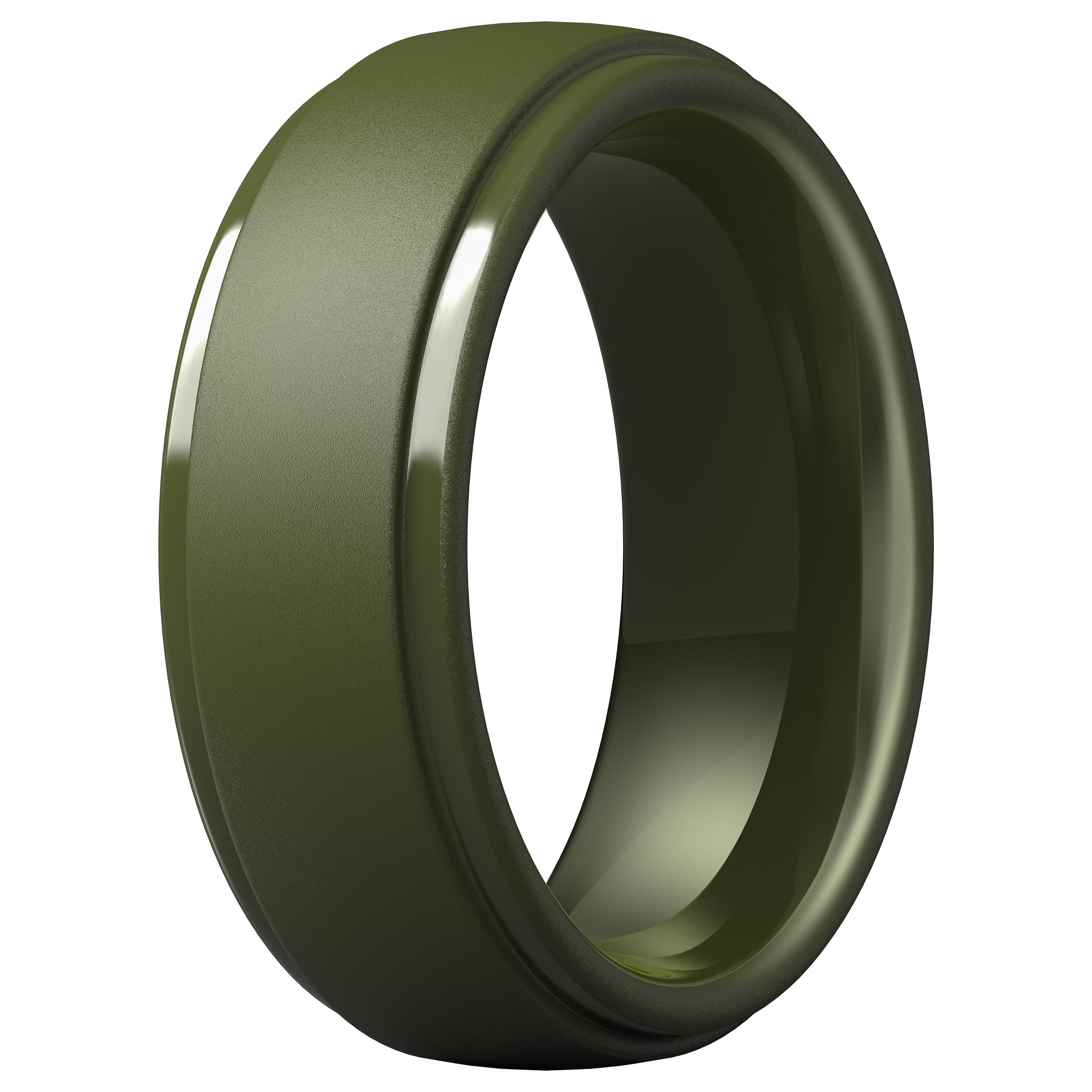 ThunderFit Silicone Rings for Men, Step Edge Rubber Wedding Bands 10mm Wide | 2.5mm Thick, Available in 1, 4 &amp; 7 Packs, Comfortable Fit, Durable &amp; Flexible Silicone, Safe for Gym &amp; Work