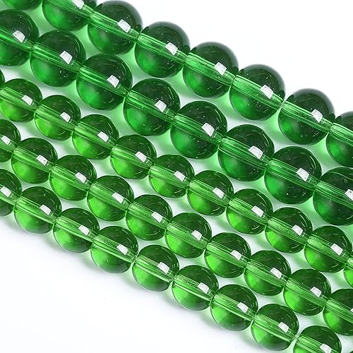 Cuentas sueltas espaciadoras de cristal verde de 0.315 in, 46 unidades, para hacer joyas, pulseras y collares Cuentas sueltas espaciadoras de cristal verde de 0.315 in, 46 unidades, para hacer joyas, pulseras y collares