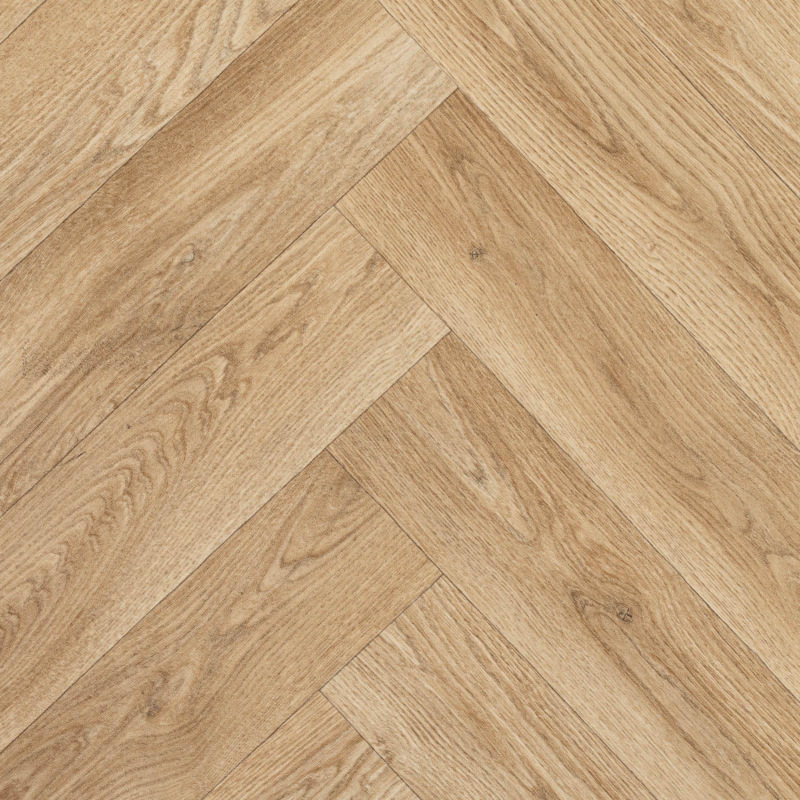 Light Natural Herringbone Effect Magic Vinyl Flooring 2.8mm Thick Lino Roll Bathroom Kitchen (3m Wide x 2m Long)