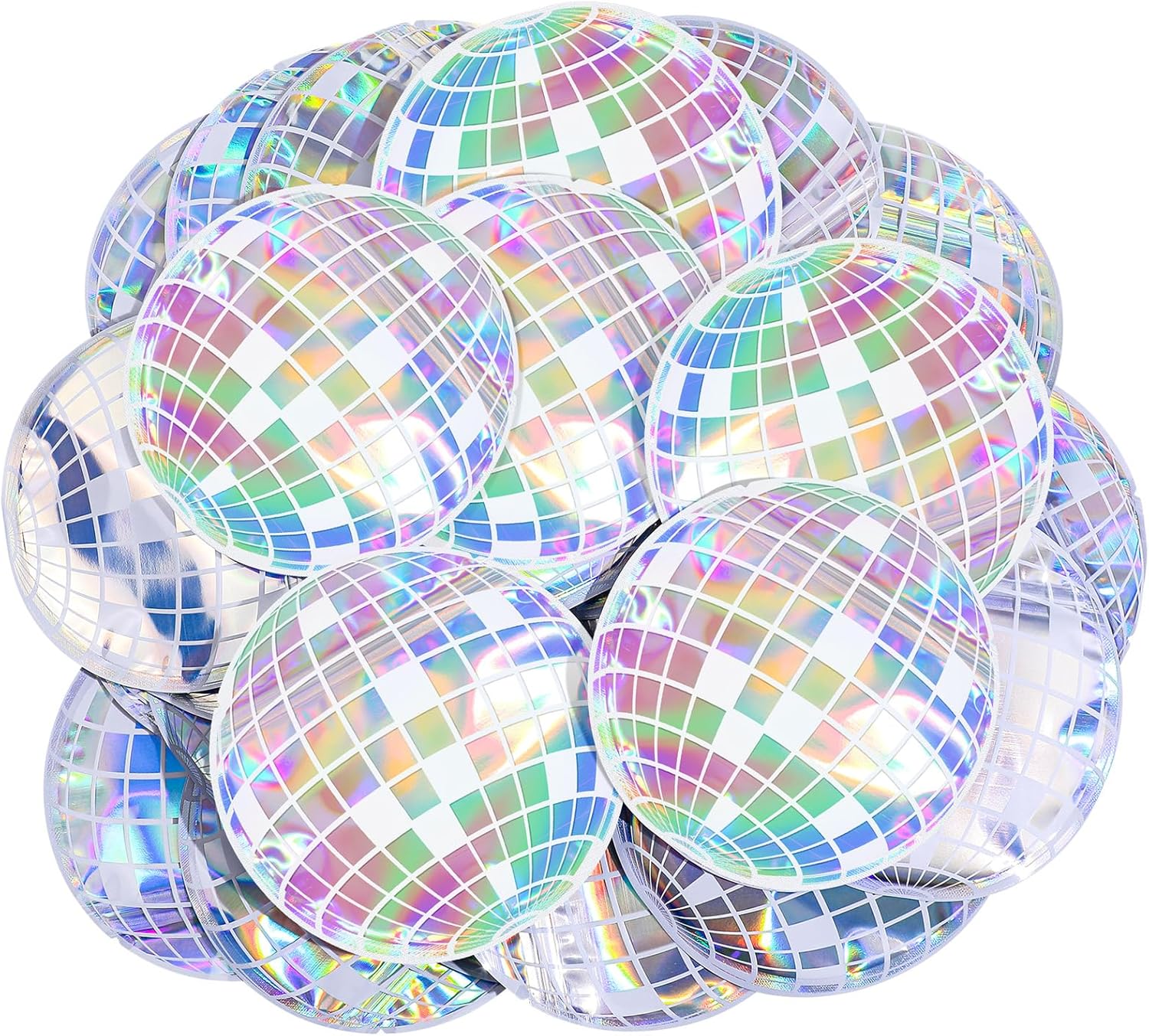 50 Pcs Disco Ball Bags Party Favors 5.9 x 5.9 inches Holographic Resealable Bags Recovery Kit Bachelorette Party for Easter Wedding Birthday Decoration Travel Packaging (Disco Ball) - Image 9