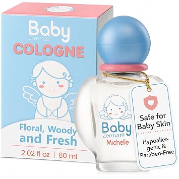 Zermat Baby Michelle | Baby Cologne Unisex Perfume | Paraben-Free & Hypoallergenic Gentle Formula | Long-Lasting Soft Floral Scents with Violets, Jasmine & Light Woods | 65ml / 2.2oz