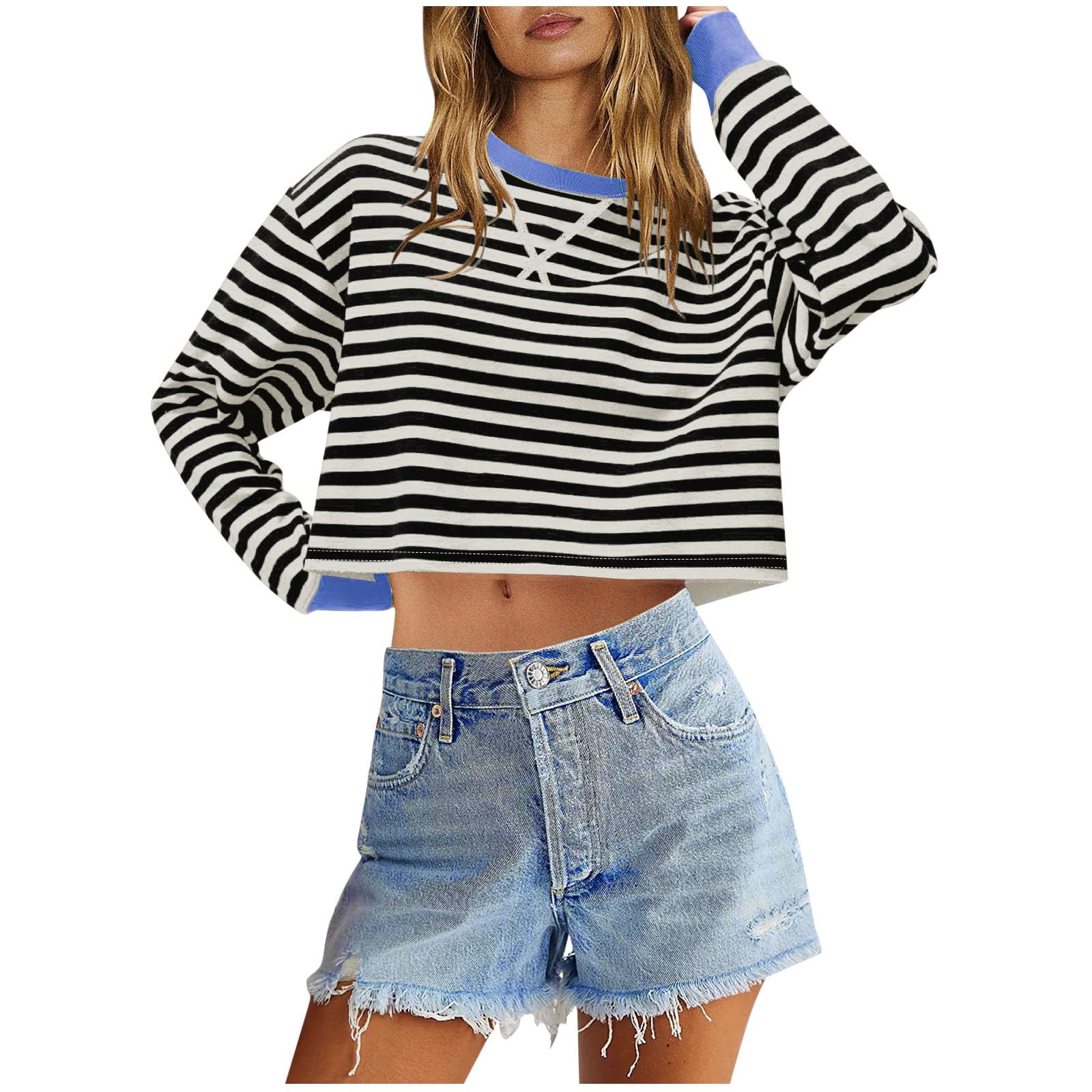 ★2024SPRING新作★GROVE★STRIPE POST T-SHIRT STRIPE POST T-SHIRT [3COLOR] - GROVE