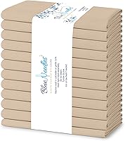 Vista 25 de Blue Needles Juego de 12 servilletas de tela sólida, 100% algodón, 18 x 18 pulgadas, lino suave, reutilizable, absorbente y lavable, ideal