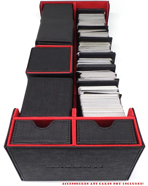 Foto 5 de 8 de docsmagic.de Premium 2-Row Trading Card Storage Box Black/Red + Trays & Divider - MTG PKM YGO