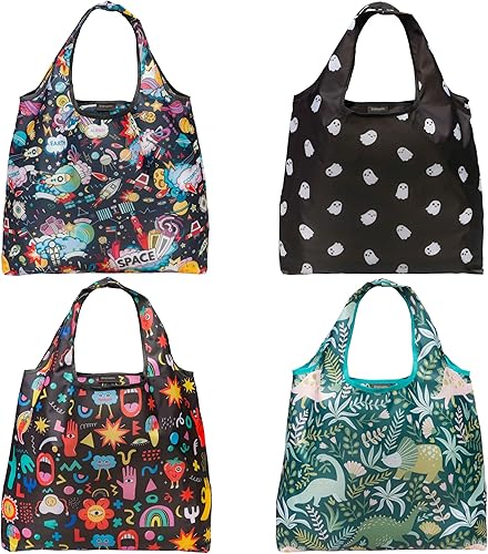 Miniatura 8 de Greenwerks - Paquete de 4 bolsas grandes reutilizables sostenibles y plegables para comestibles, capacidad de 50 libras