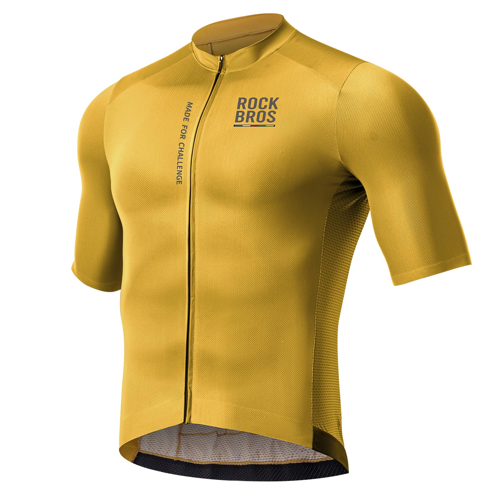 ROCKBROS Road to Sky Herren Radtrikot Kurzarm Schnelltrocknend Atmungsaktiv | Fahrradtrikot für Männer mit Taschen Reißverschluss, Fahrradbekleidung für MTB Rennrad Fitness Laufen