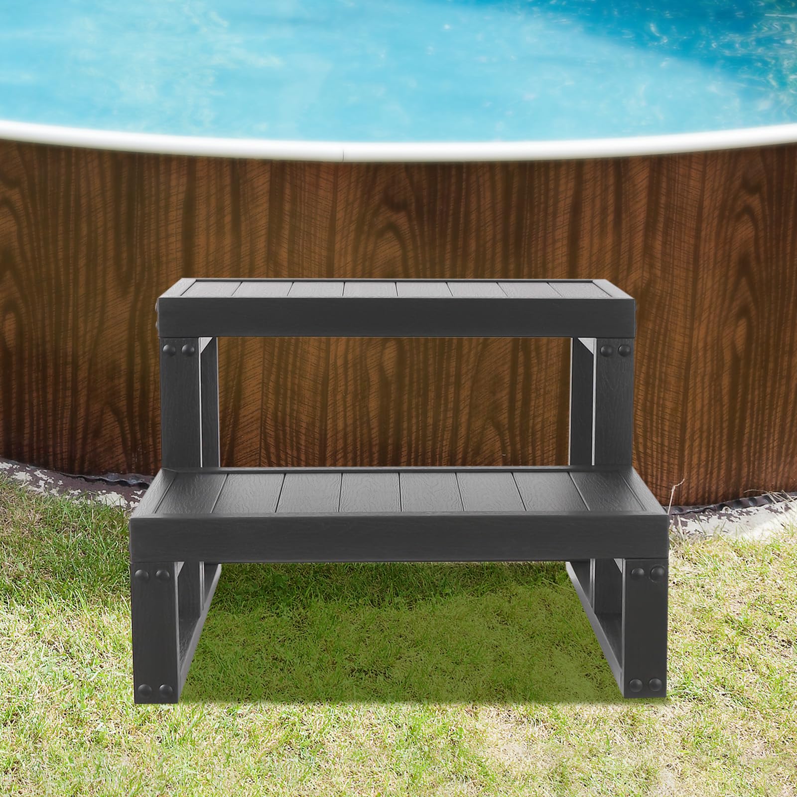 Base per vasca da bagno, vaso, bordo idromassaggio, scala idromassaggio, scala antiscivolo per diversi tipi di vasche idromassaggio, 60 x 54 x 42,3 cm