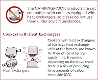 Vista 8 de CAMPINGMOON Estufa de bote compacta plegable con micro regulador 4Flex sin encendedor XD-2-NE