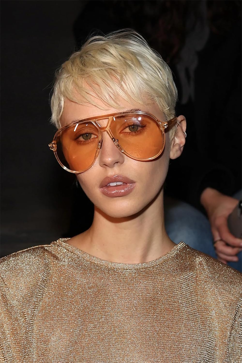 Retro Aviator Sunglasses for Women Men Oversized Classic 70s Vintage Trendy Tangle Free Square Aviators Sun Glasses - Image 2