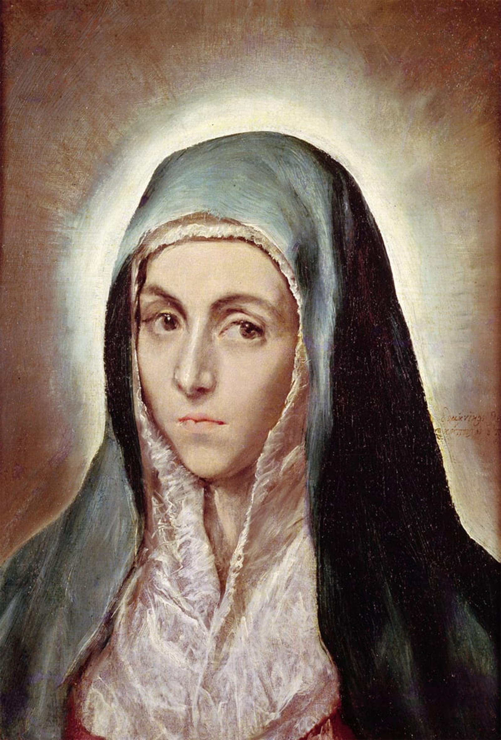 ARTXLXXBN Famous Painting Canvas Artwork Graffiti Print the Virgin Mary by El Greco Portrait Canvas Image for Home Decor 60x90cm