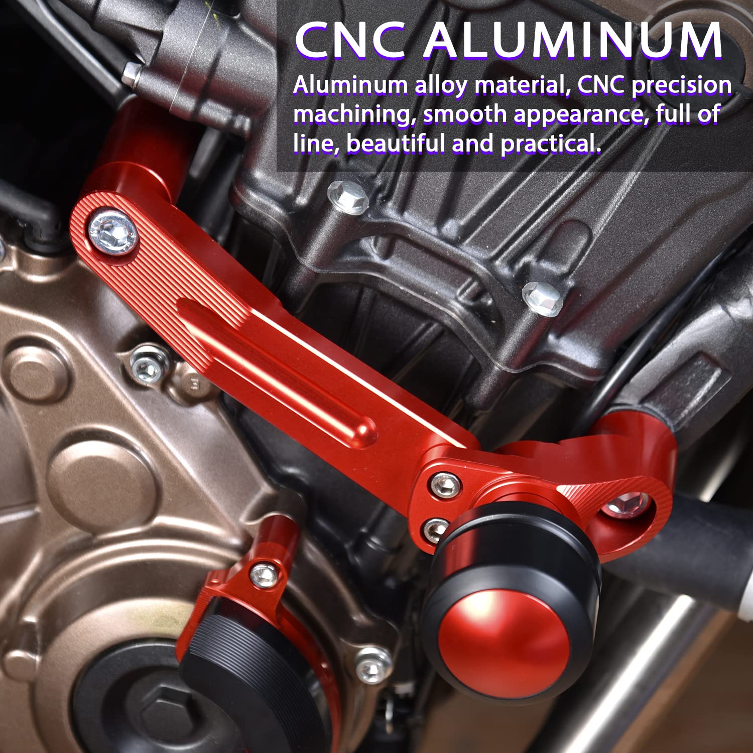Protection Anti-Chute Cadre Moteur Moto Pour Honda CB650R (2019-2021) - Crash Pad Slider Aluminium (Titane)