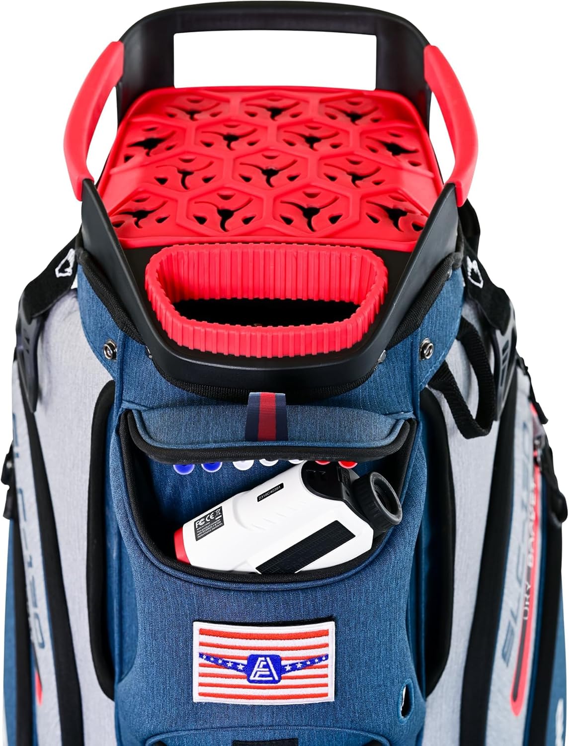 ASK ECHO SLC-130 Golf Cart Bag with 15 Dividers Grip Locking Bottom Golf Quiet Cart Bag with Rain Cover for Men