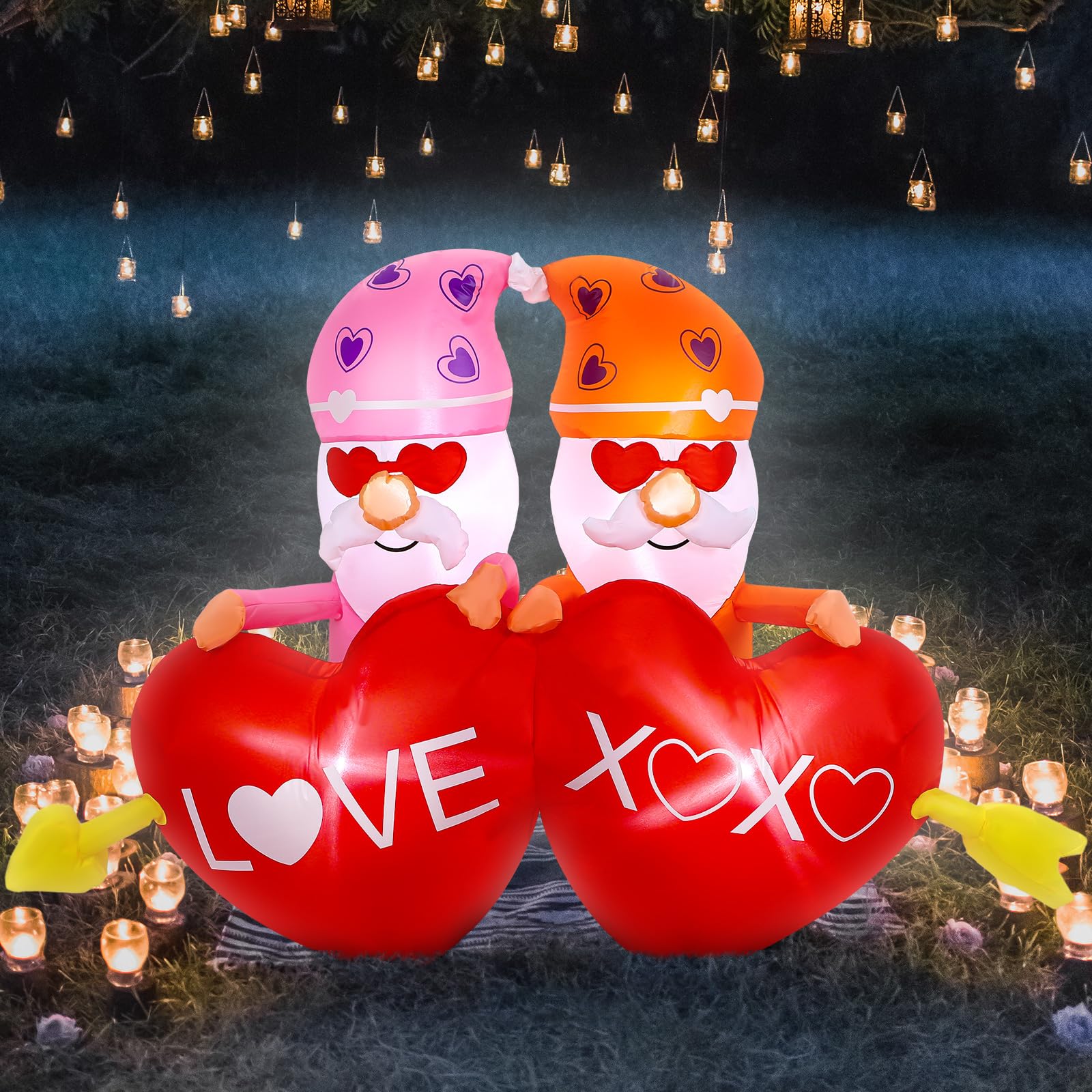 VIHOSE 9 Ft Valentines Day Inflatable Outdoor Decorations Love Letters With LED Lights, Blow Up Valentine Romantic Decor For Wedding Propose Anniversary Outside Indoor Yard Party Supplies