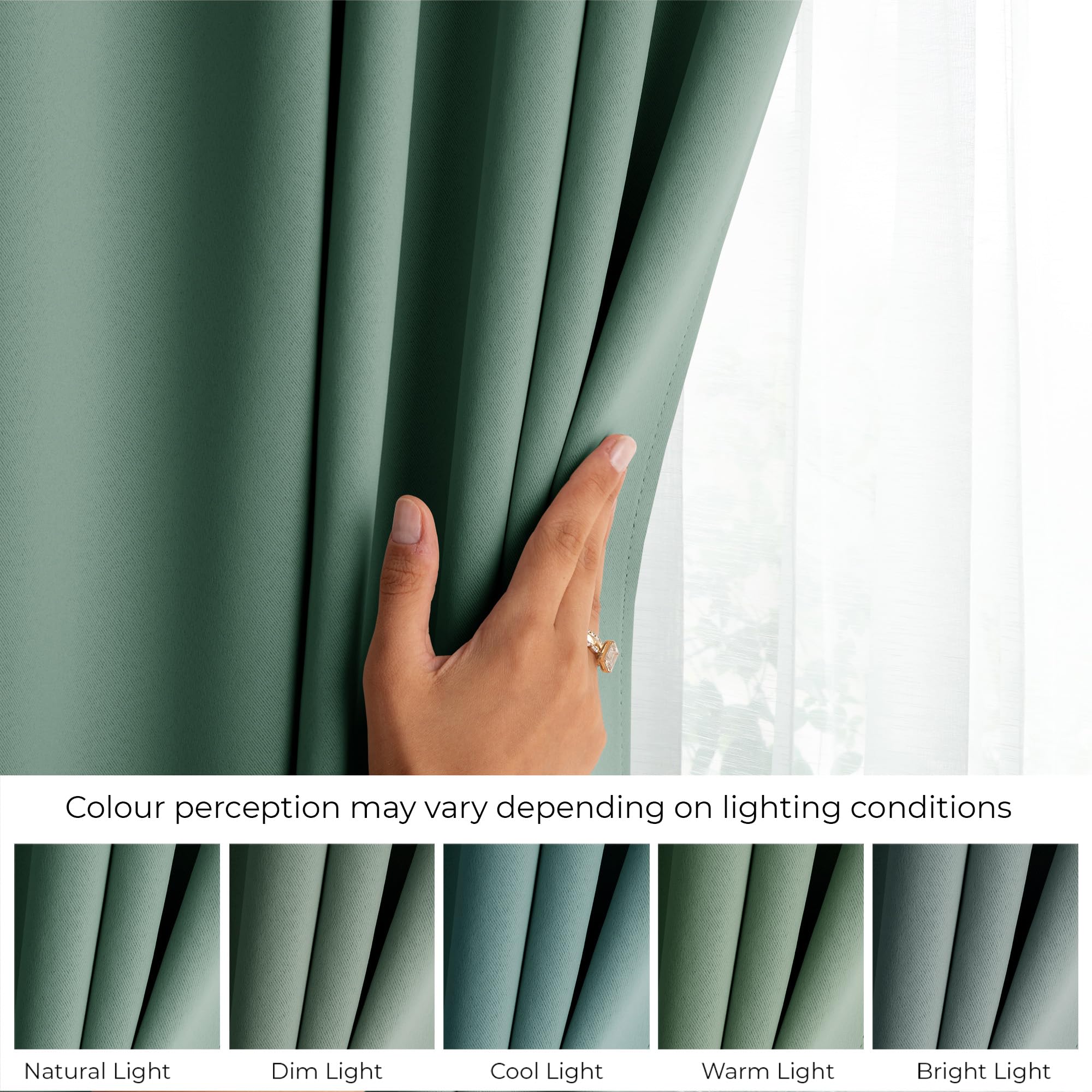 Cortina Opaca Con Lazos 140x245 Cm – Haus Und Deko (Elige Tu Color: Gris, Beige, Turquesa, Azul O Rojo)