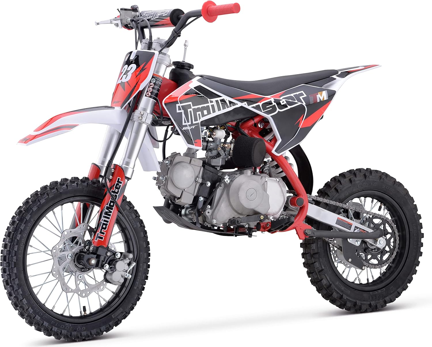 Trailmaster TM23 Dirt Bike 125cc Semi Automatic Seat Height 29.3 Inches 14" Front Tire