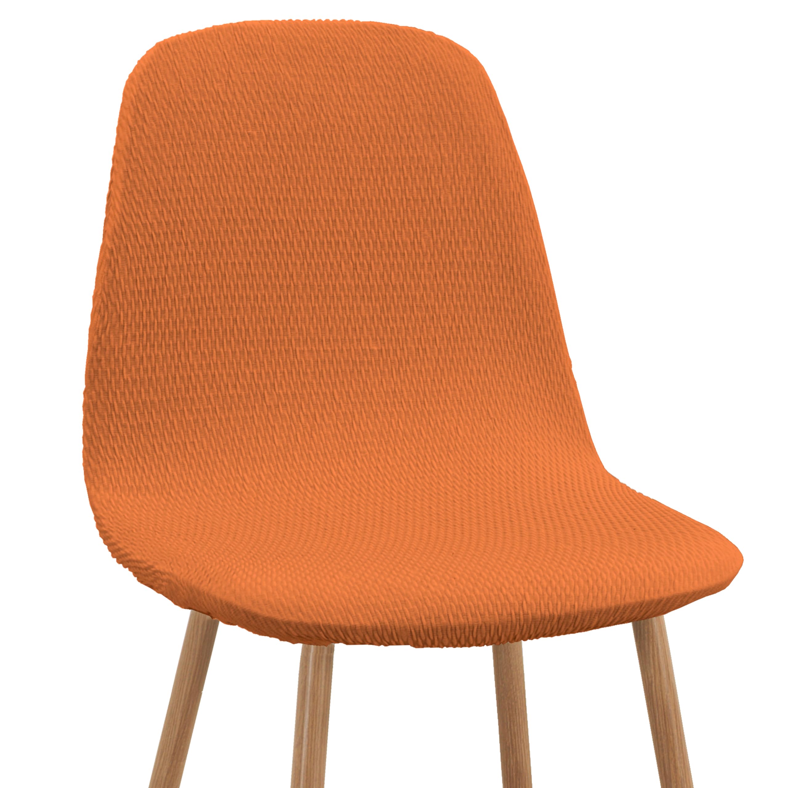 Housses de chaise élastiques Tunis orange protègent et subliment
