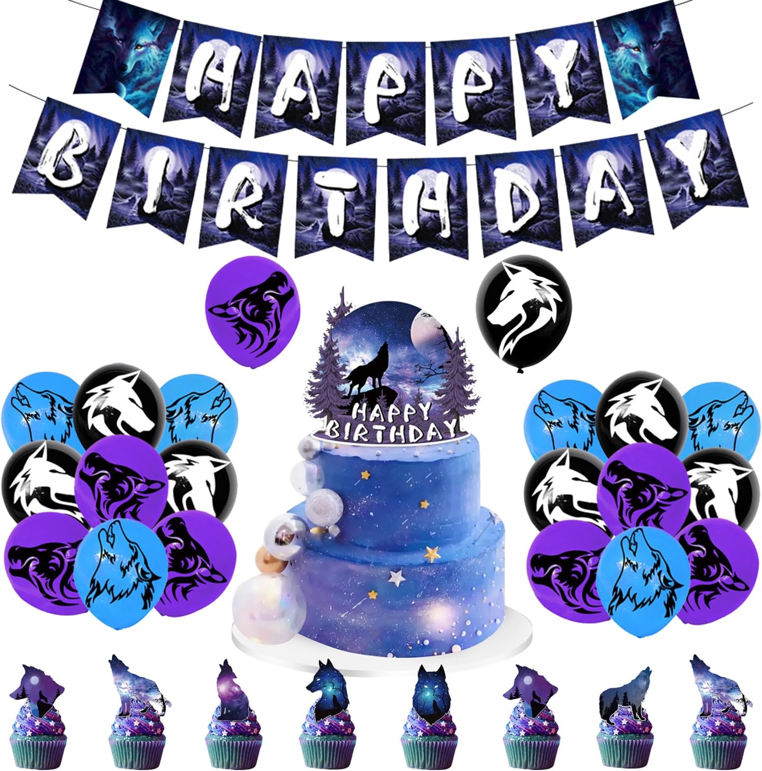 Wolfoo Birthday Decoration Wolf Party Decoration Birthday Wolfoo Children's Birthday Decoration Wolf Balloons Birthday Wolfoo Birthday Balloons Wolf Cake Topper Birthday Wolfoo Birthday Garland