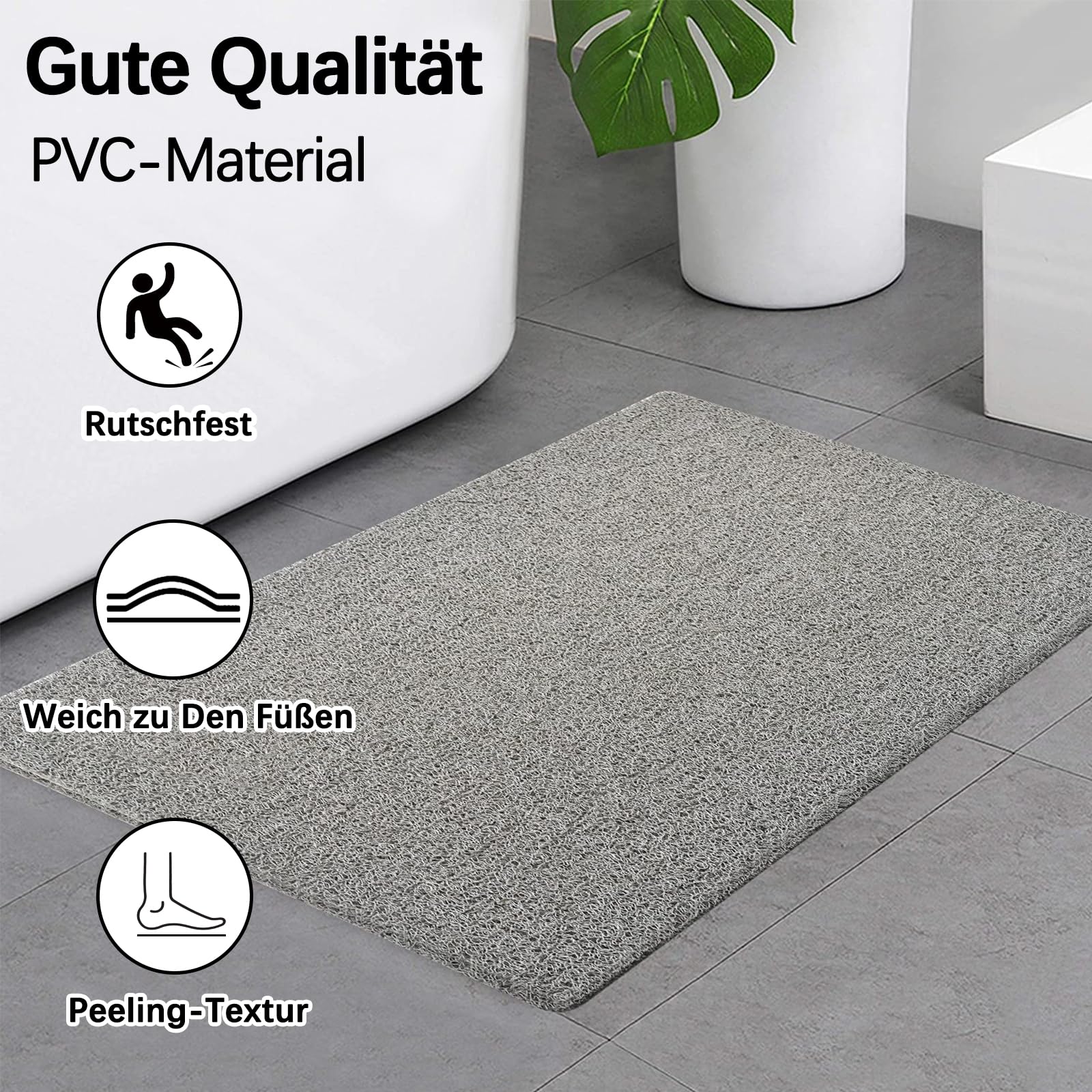 Luffa-Duschmatte 40x80 Cm – Rutschfeste Badezimmer-Anti-Rutschmatte Mit Massageeffekt & Schnellem Abfluss