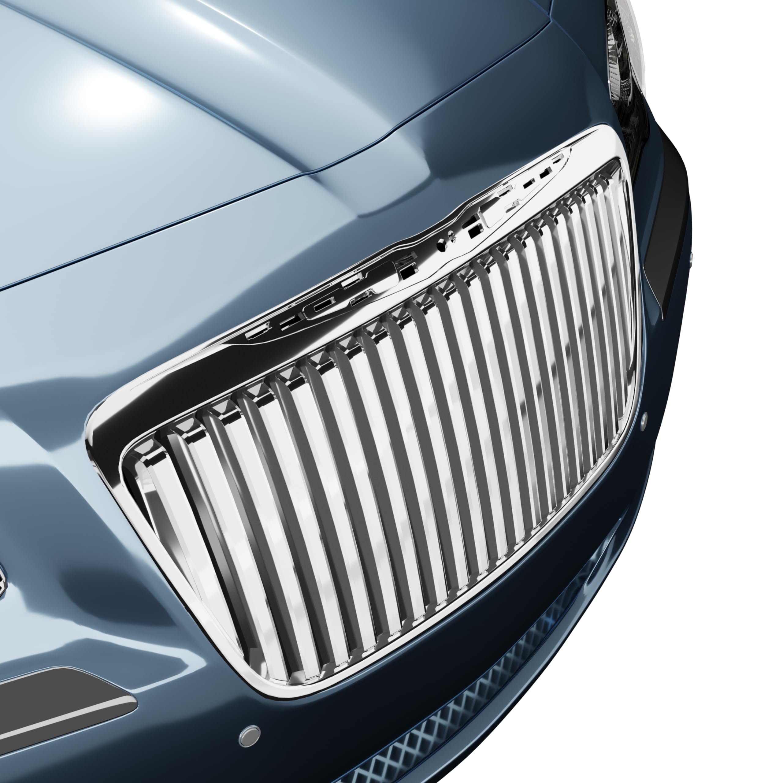 Armordillo RR Vertical Style Front Grille|Compatible With 2011-2014 Chrysler 300 / 300C|8719985|Chrome|Front Hood Bumper Grille