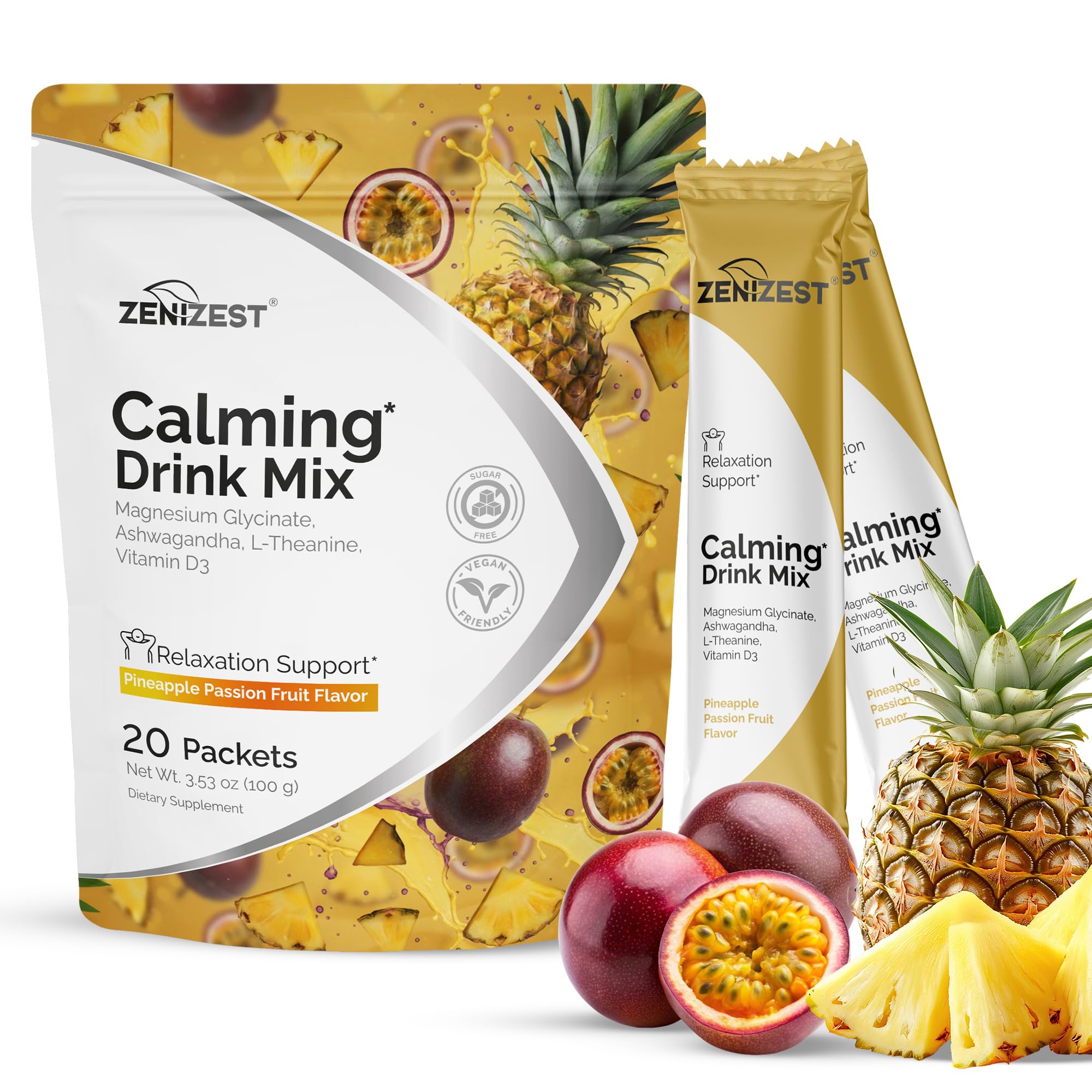 Calming Drink Mix Powder - Natural Cortisol Balance Calm
