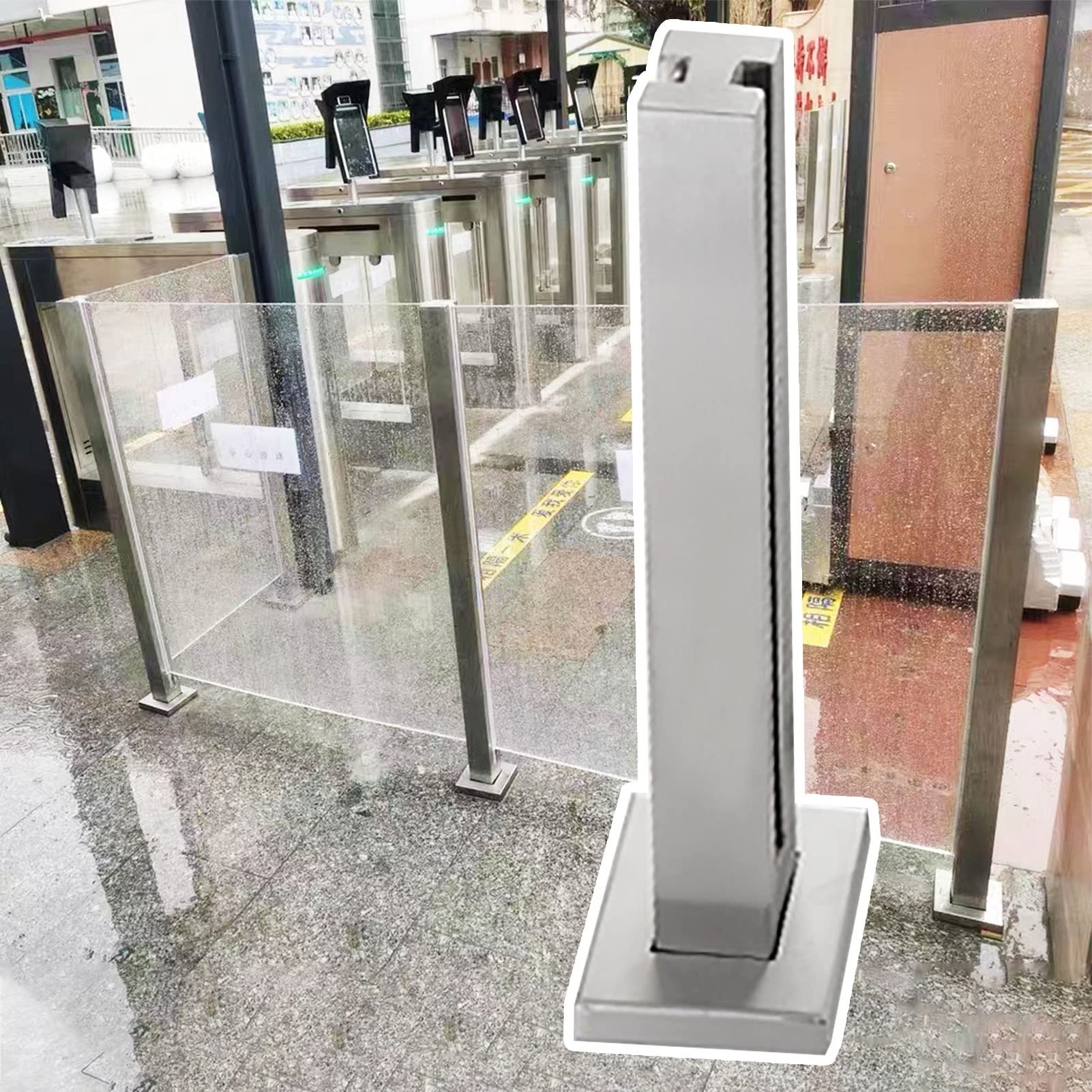 Balustrade en acier inoxydable 304 et poteau de garde-corps en verre haut de gamme