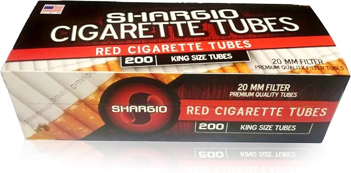 Shargio King-Size 200ct Filter Tubes Red Color Amazing Test Which Connects Your Choice with - Pack of 5