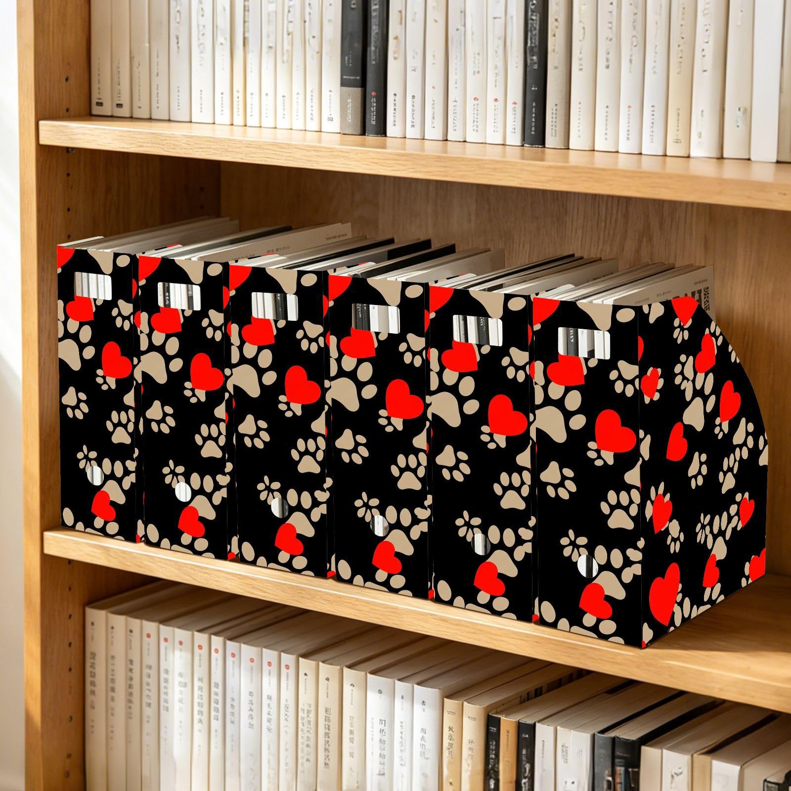 Organizador vertical plegable de dibujos animados rojo