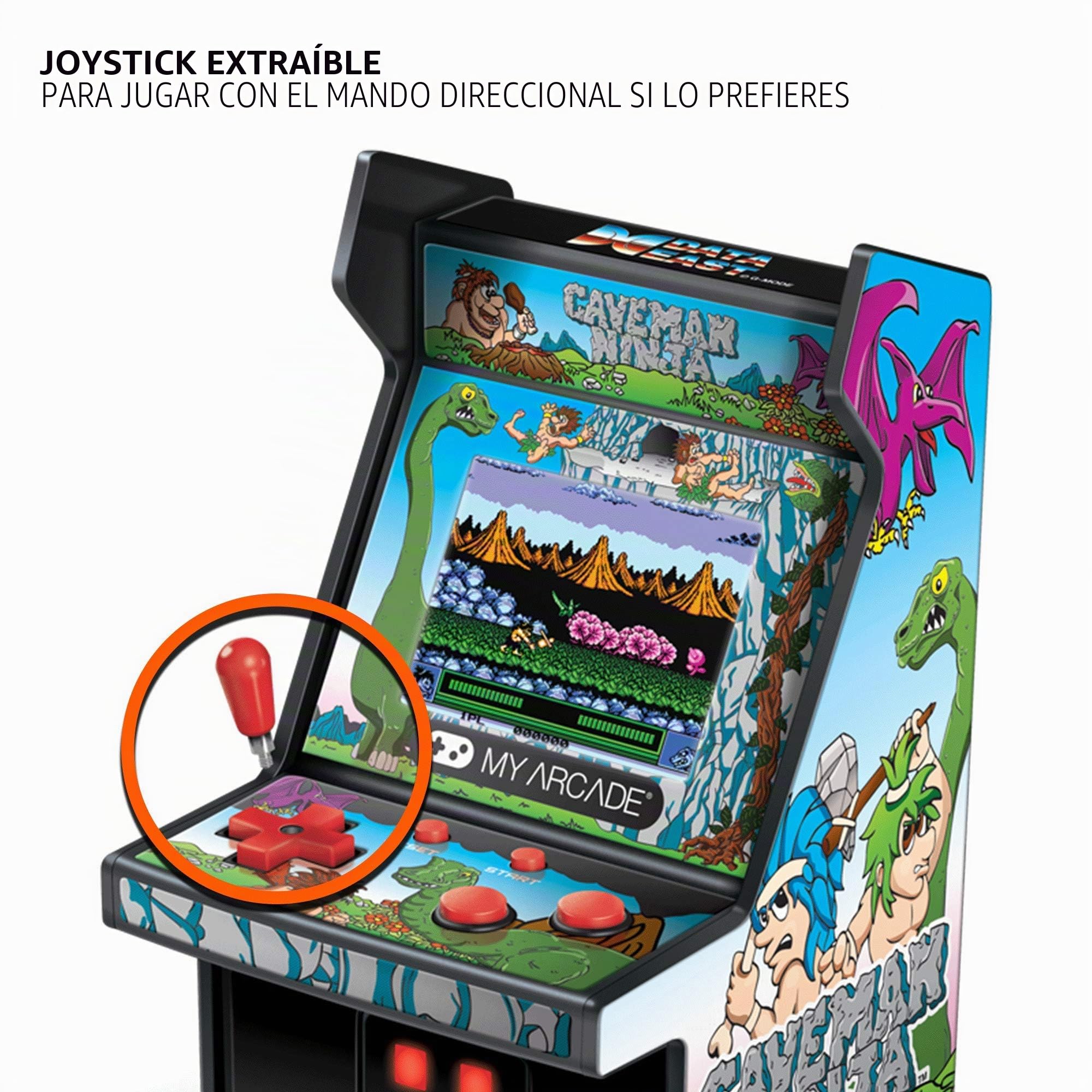 MY ARCADE Micro Jugador Caveman Ninja Mini Cabina Retro